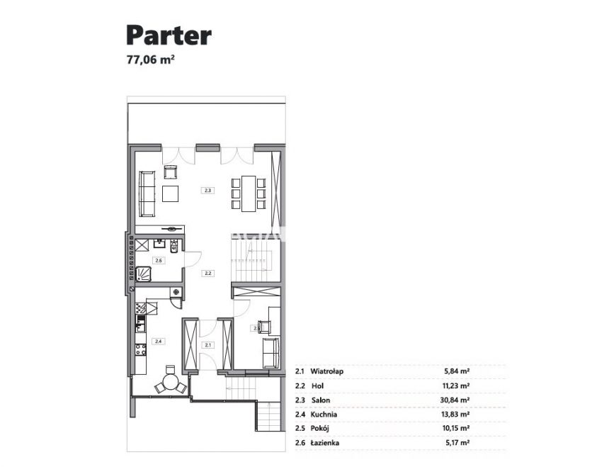 Bliźniak z garażem i ogrodem - 245,38 m2 miniaturka 21