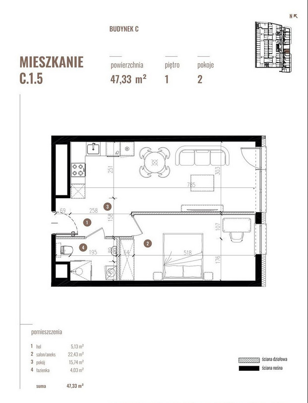 Apartament 2pok/600m od Rynku/doskonała lokalizacja miniaturka 2