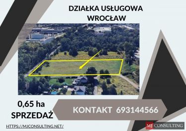 Wrocław Psie Pole, 2 950 000 zł, 63.29 ar, prostokątna