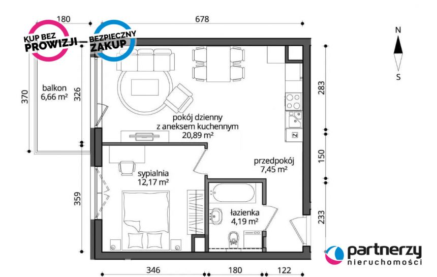 Gdańsk Śródmieście, 890 000 zł, 45.1 m2, z balkonem miniaturka 20