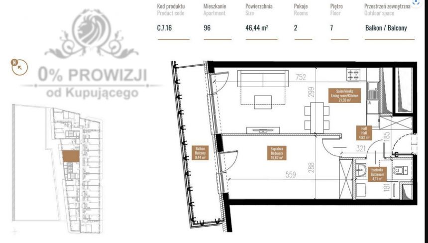 Apartament 2 pok. Stare Miasto, 600m od Rynku! Pod klucz z meblami i AGD! miniaturka 13