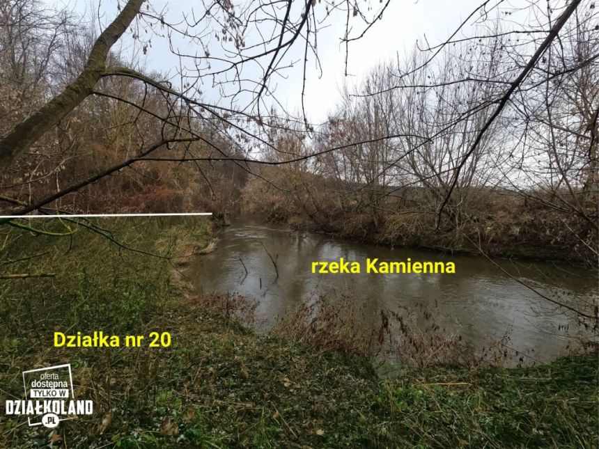 Działka 1682 m² nad rzeką Kamienną, Ćmielów - zdjęcie 1