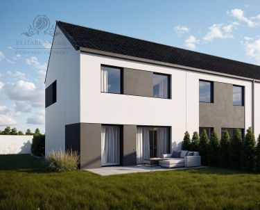 DOM szereg środkowy 102,50m2 z działką 148m2m2, Iwiny Brochów