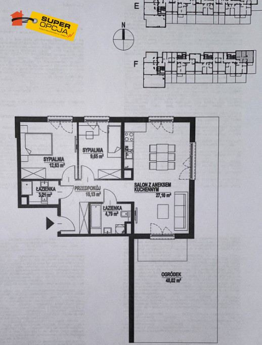 Kraków Podgórze, 1 208 429 zł, 67.51 m2, M3 miniaturka 3