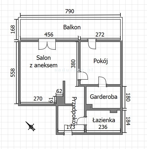 2 pokojowe mieszkanie na wynajem z balkonem miniaturka 26