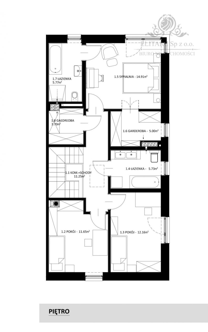 Dom w zab. bliźniaczej 138,86m2 z pompą ciepła/ Lutynia, gm. Miękinia miniaturka 6