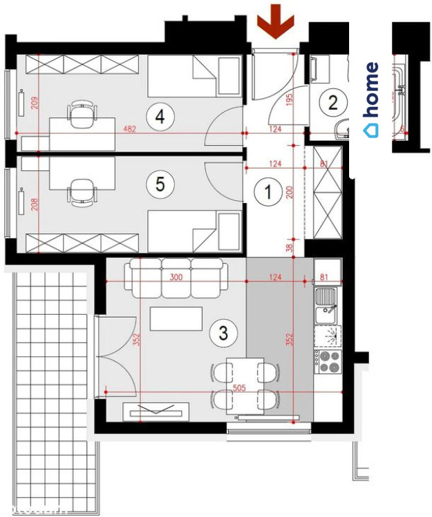 Nowoczesne mieszkanie 48 m² Osiedle Bella Dolina miniaturka 2