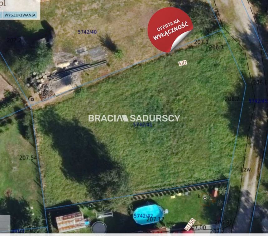 DZIAŁKA BUDOWLANA SKAWINA 10AR - zdjęcie 1