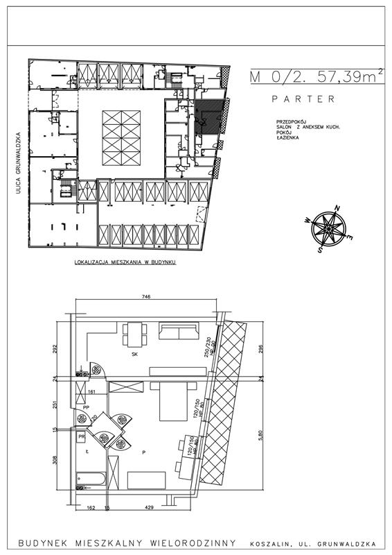 2 (3) pokoje, Śródmieście, parter, winda Koszalin miniaturka 9