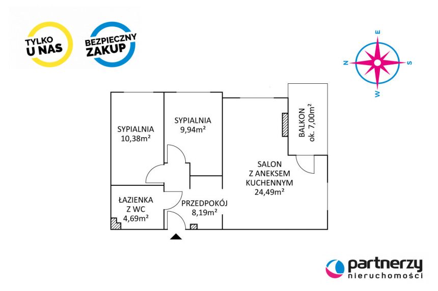 Straszyn, 590 000 zł, 57.69 m2, pietro 2, 3 miniaturka 13