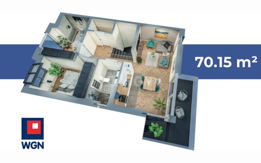 Ustroń, 624 700 zł, 70.15 m2, M3 miniaturka 8
