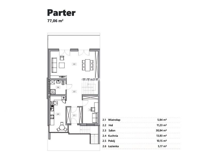 Bliźniak z garażem i ogrodem - 245,38 m2 miniaturka 21