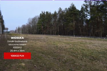 Działki 10a pod zabudowę pod lasem- Widełka