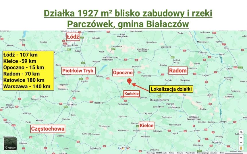 Działka 1700 m²blisko wsi i rzeki, Parczówek miniaturka 11