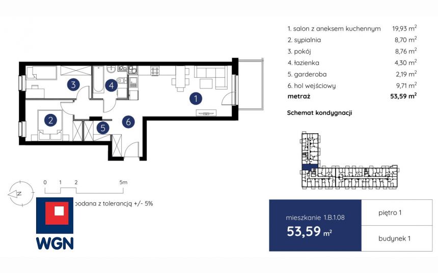 Lublin, 569 072 zł, 53.59 m2, do wykończenia miniaturka 6