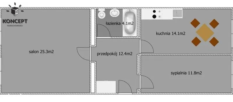Klimatyczne 2-pokojowe mieszkanie ul. Kniaziewicza miniaturka 11