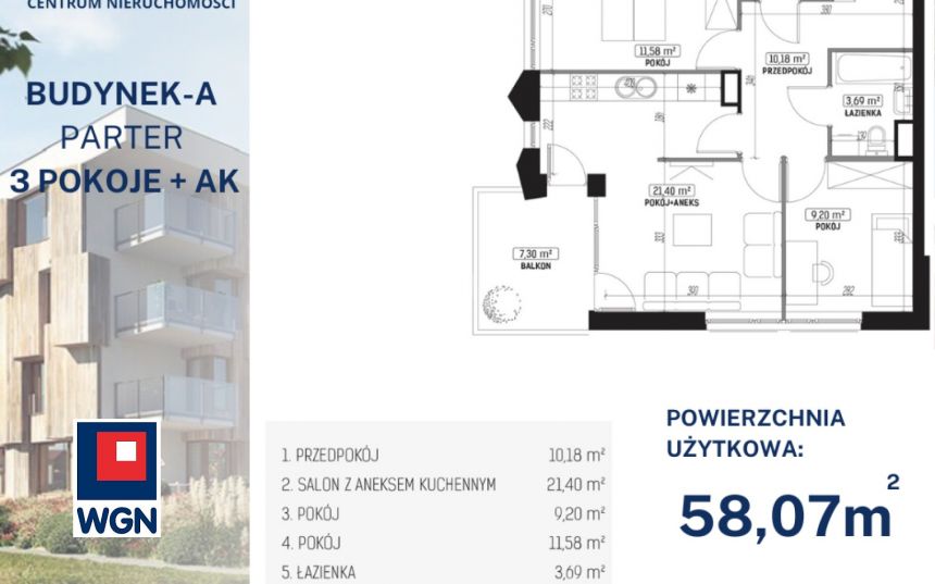 Lublin Sławin, 632 963 zł, 58.07 m2, parter miniaturka 2