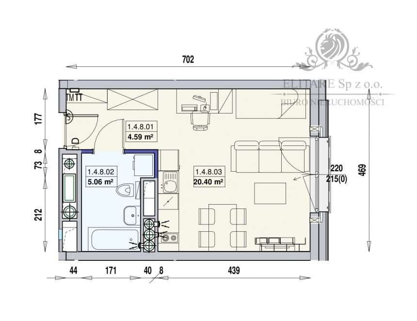 CENTRUM WROCŁAWIA/ Mieszkanie 30,05m2 ,1 pok. /Stare Miasto miniaturka 2