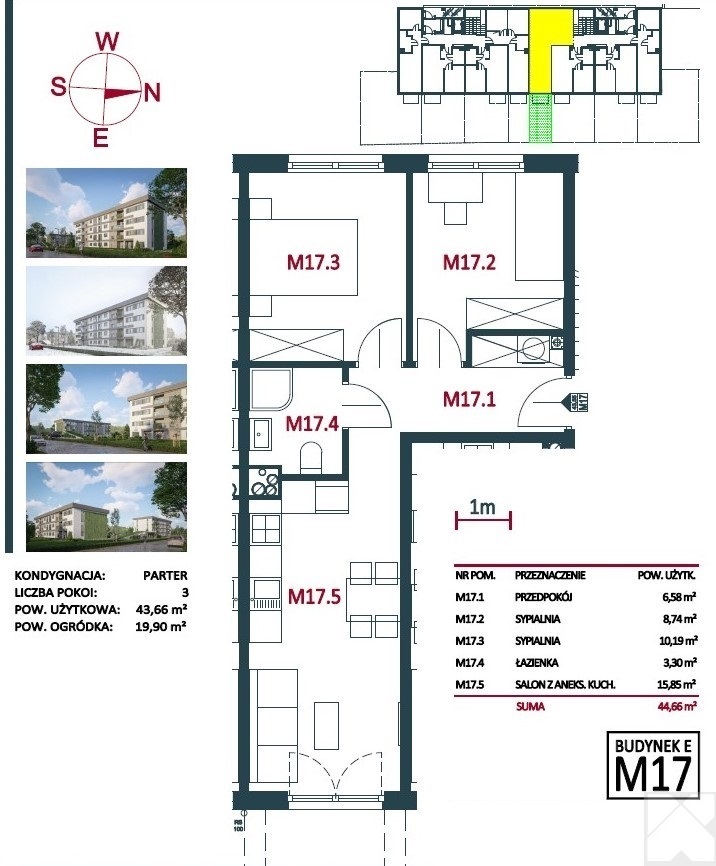 Branice nowe mieszkanie 3 pokojowe 44,66 m2 miniaturka 6