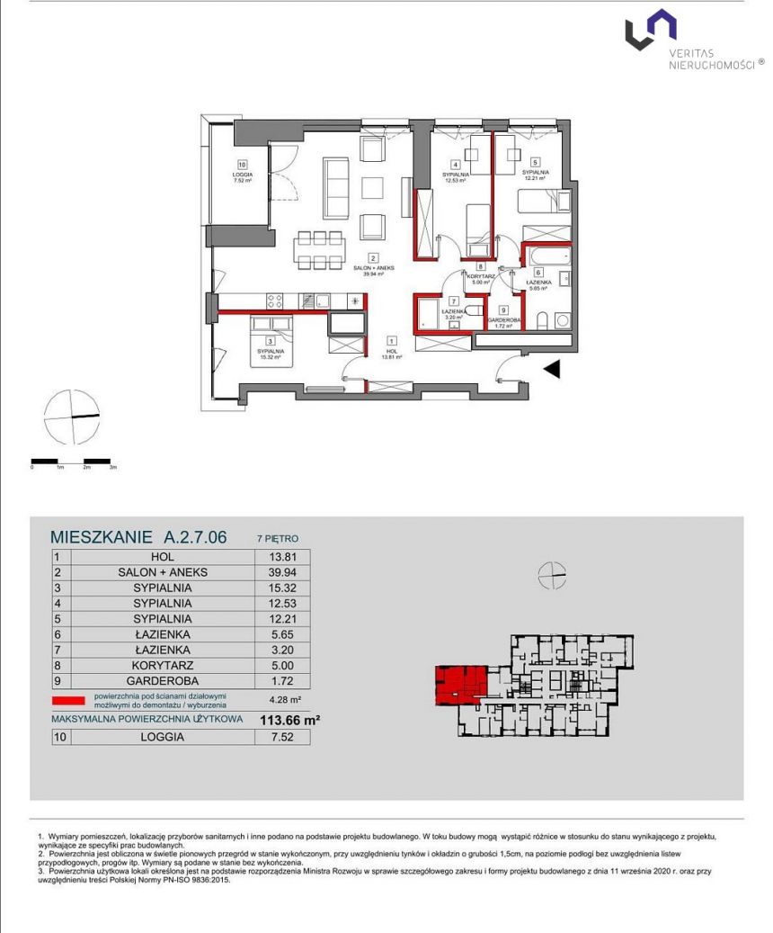 Katowice Koszutka, 1 141 112 zł, 113.66 m2, pietro 7/35 miniaturka 2