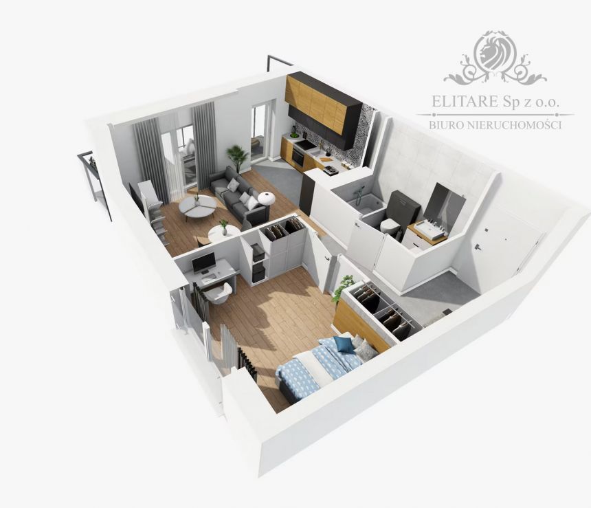 Mieszkanie NOWE 44,77m2 ,2 pok. w Centrum Wrocławia/Stare Miasto miniaturka 8