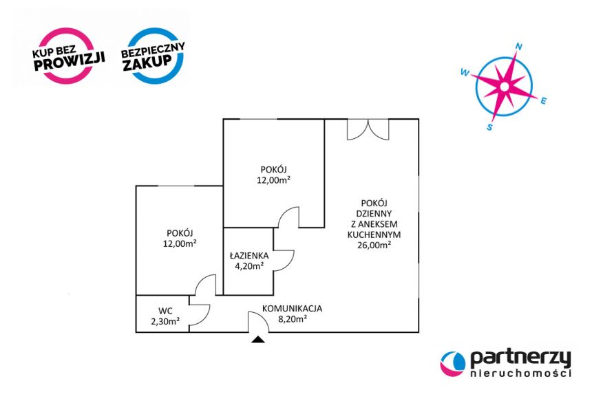 Gdańsk Piecki-Migowo, 800 000 zł, 65.5 m2, parter miniaturka 10