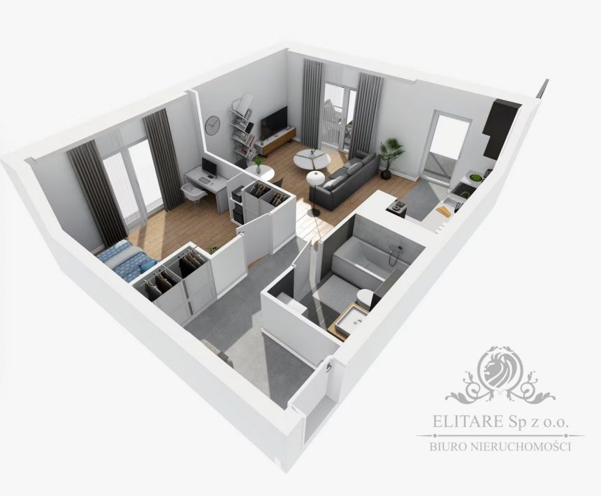 Mieszkanie NOWE 44,77m2 ,2 pok. w Centrum Wrocławia/Stare Miasto miniaturka 9