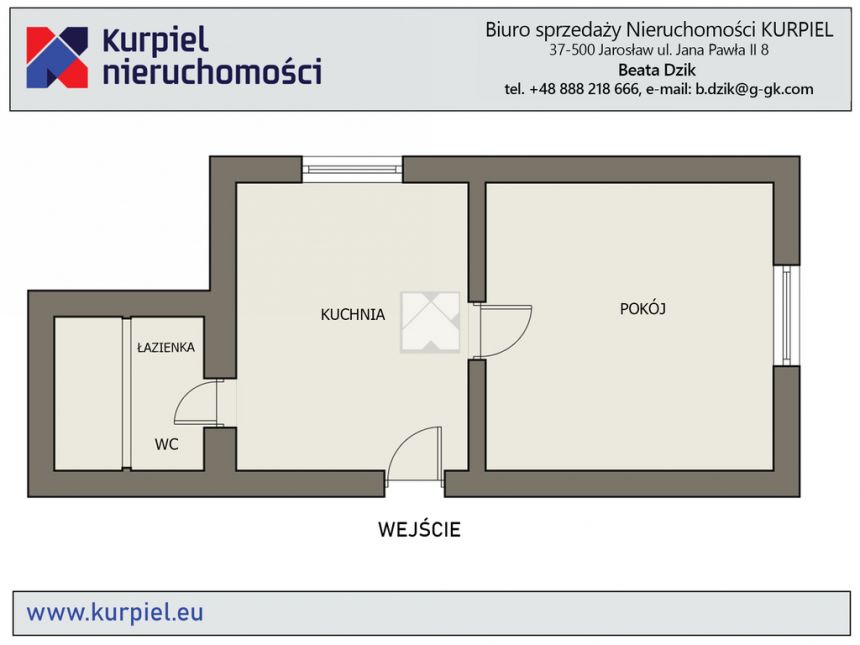 Przytulna kawalerka na parterze Zasanie miniaturka 2