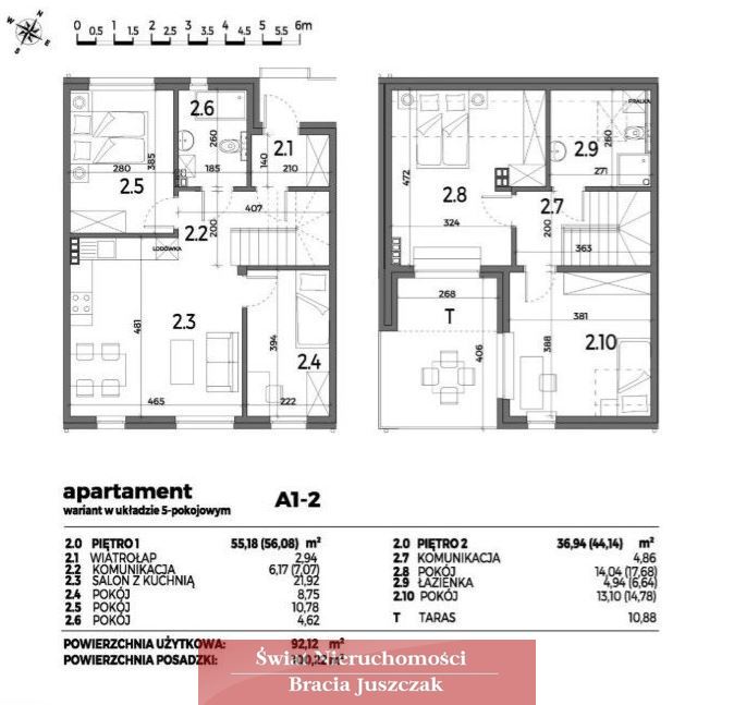 Wrocław Brochów, 948 000 zł, 92.12 m2, w niskim bloku - zdjęcie 1