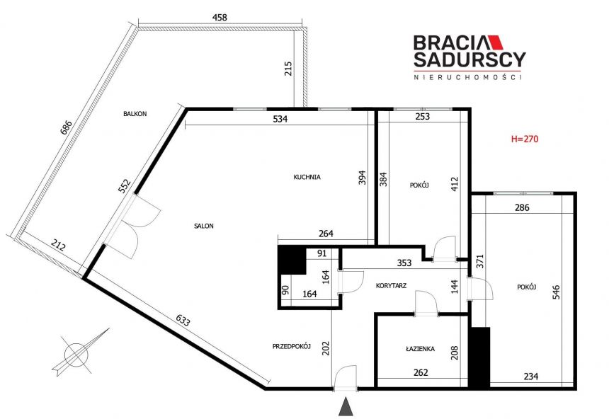 ul. Przedwiośnie | Przestronny salon | Duży balkon miniaturka 3