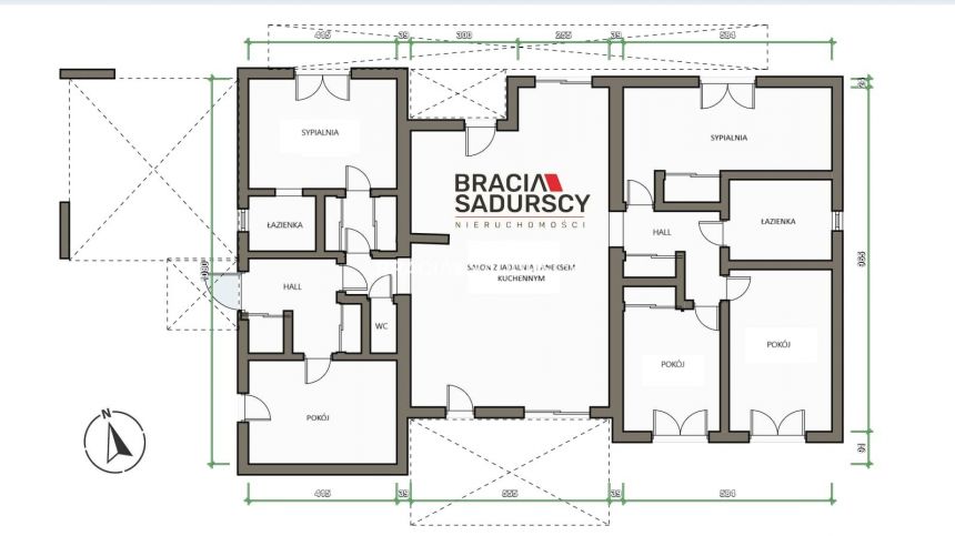 Jasień, 480 000 zł, 183.3 m2, aneks kuchenny połączony z salonem miniaturka 3