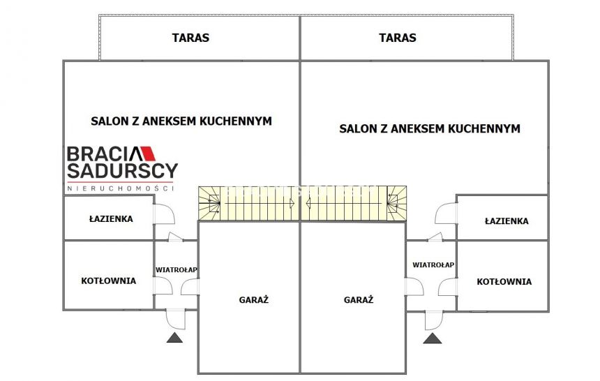 Nowoczesny bliźniak z garażem i działką 7ar miniaturka 13