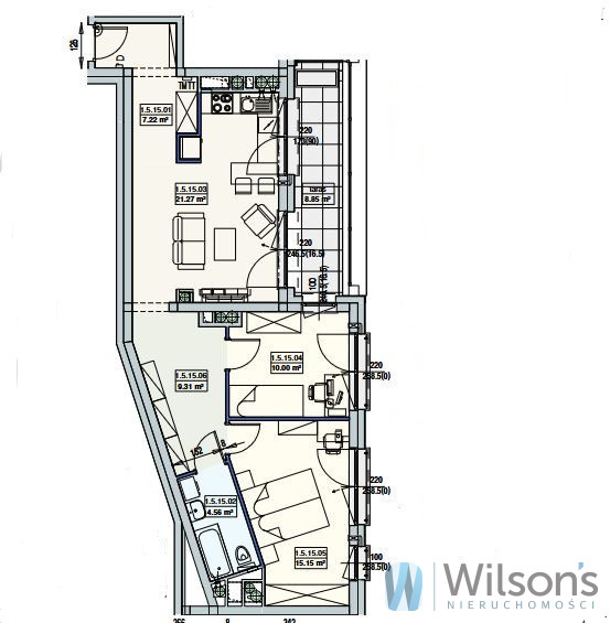 Wrocław Stare Miasto, 1 244 378 zł, 67.5 m2, 3 pokojowe miniaturka 6