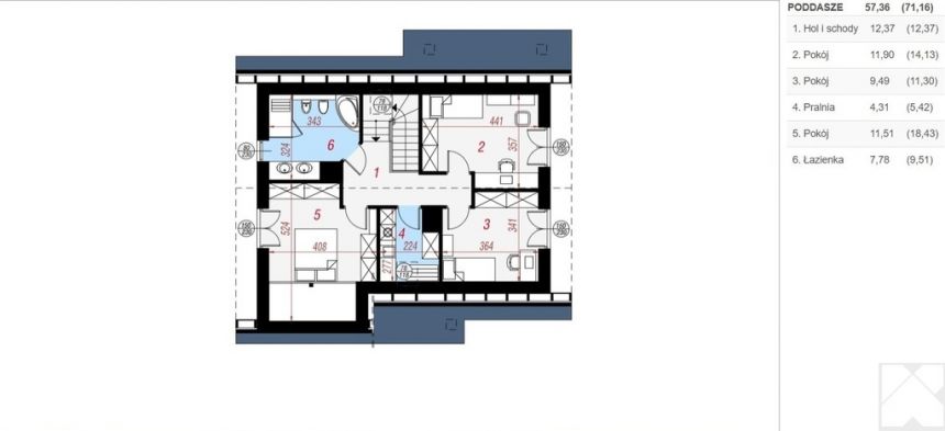 Nowy Dom Bolechowice  124,5 m2, 4 pokoje miniaturka 6