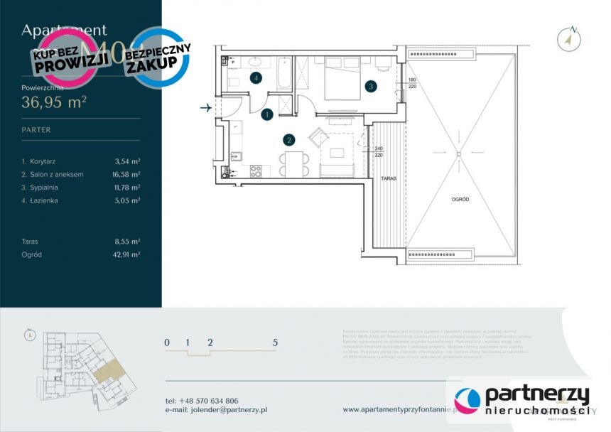 Krynica Morska, 812 900 zł, 36.95 m2, 2 pokojowe miniaturka 6