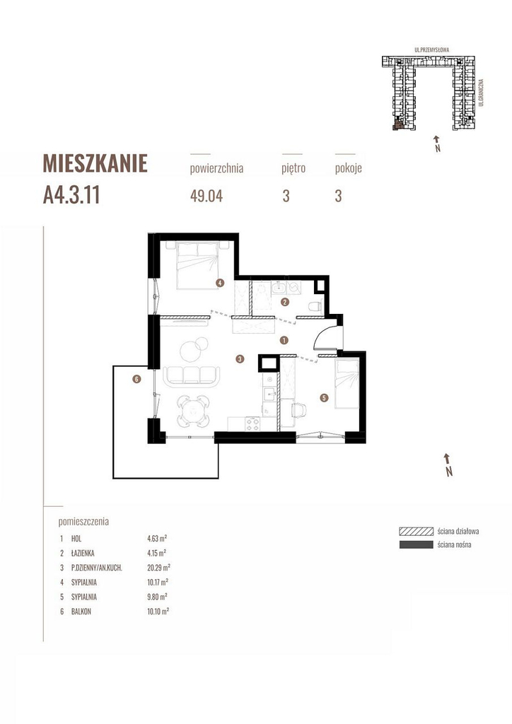 Topowa lokalizacja w Katowicach! Duży BALKON! 0% miniaturka 2