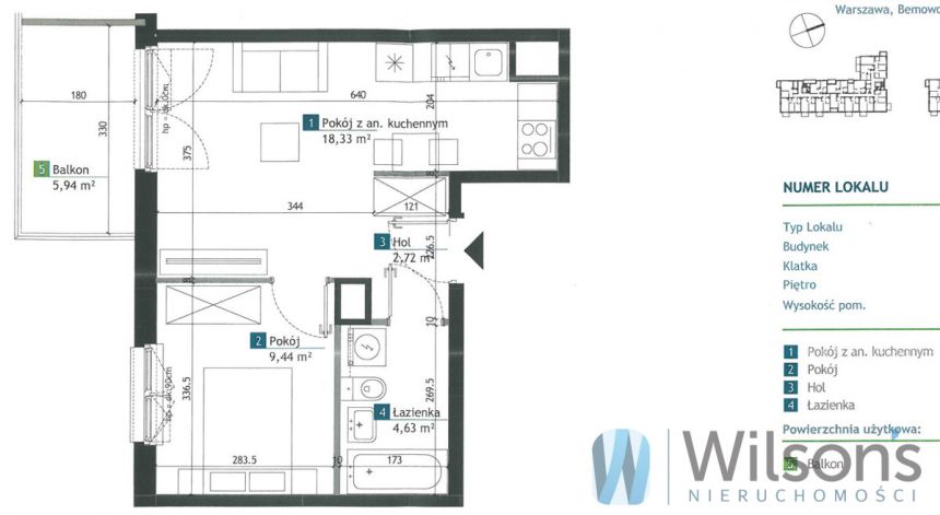 Warszawa Fort Chrzanów, 635 000 zł, 35.12 m2, pietro 2 miniaturka 23