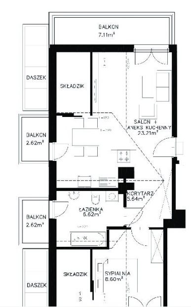 MIESZKANIE NA SPRZEDAŻ-44,07M2-BRONOWICE-UL.SMĘTNA miniaturka 5