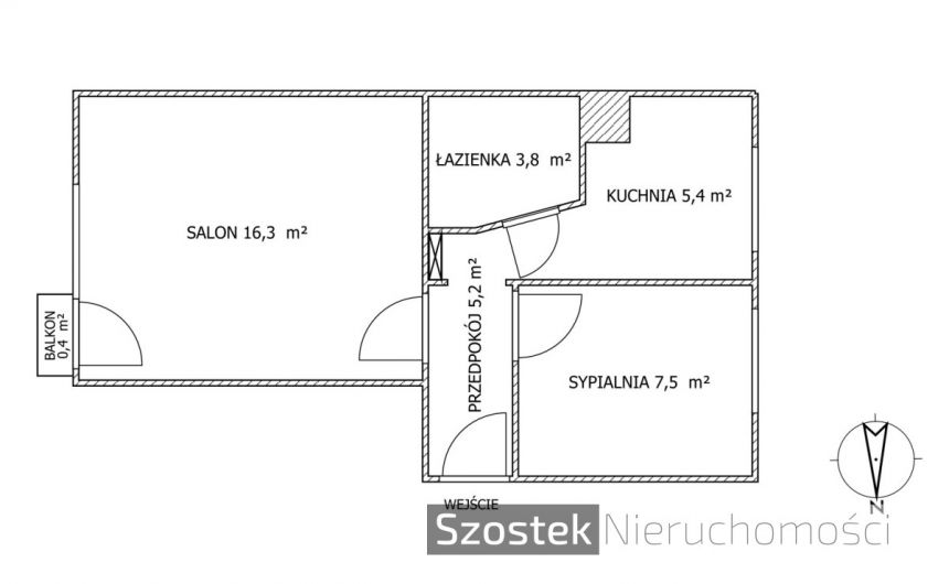 Częstochowa Tysiąclecie, 289 000 zł, 38.2 m2, z balkonem miniaturka 6