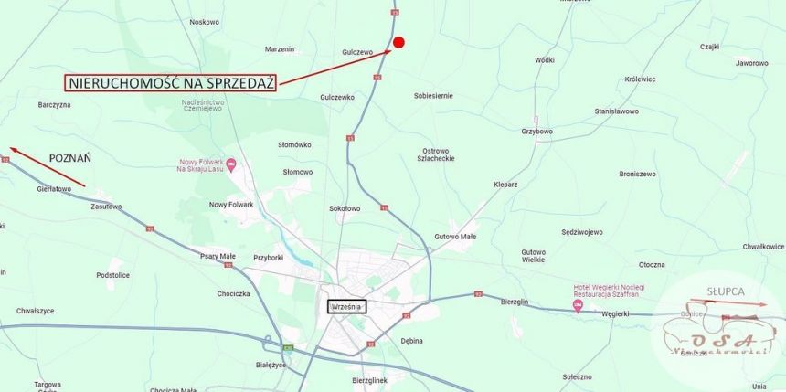 Dwór 5 km od Wrześni przy DK nr 15 działka 2,56 ha miniaturka 13