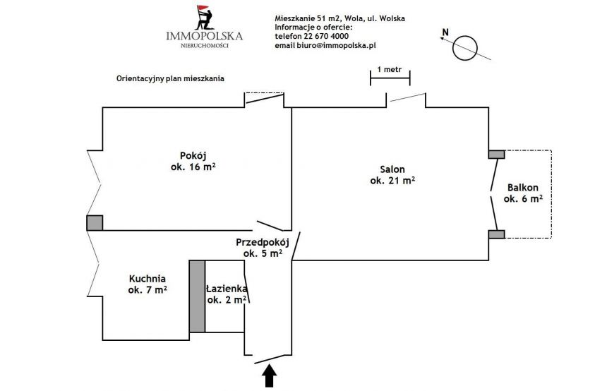 Warszawa Wola, 2 800 zł, 51 m2, pietro 2/3 miniaturka 2