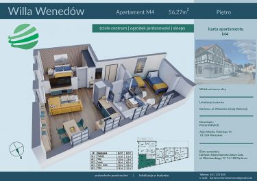 Darłowo, 562 700 zł, 56.27 m2, pietro 1, 3