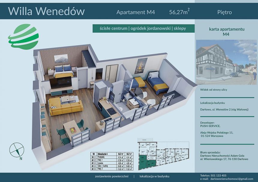 Darłowo, 562 700 zł, 56.27 m2, pietro 1, 3 - zdjęcie 1