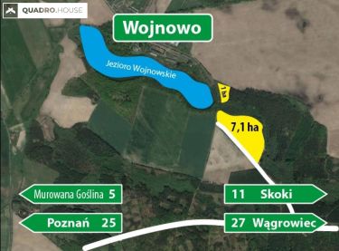 Wojnowo, 1 067 520 zł, 7.12 ha, prostokątna