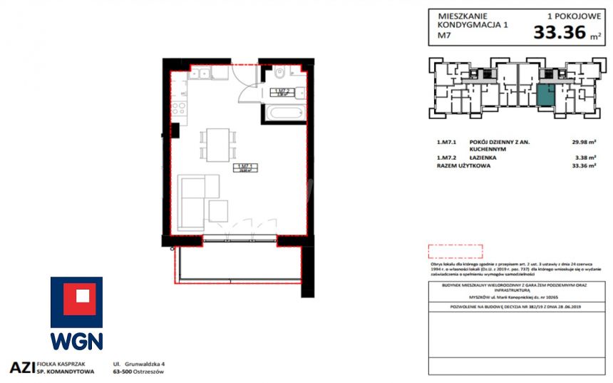 Myszków, 250 200 zł, 33 m2, pietro 1 miniaturka 7