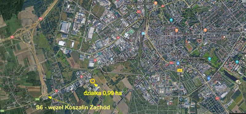 Działka przemysłowa i usługowa, 0,5 ha, Koszalin miniaturka 2