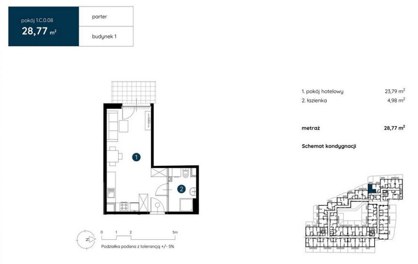 Apartament hotelowy/dla studenta/pod inwestycję/Fabryczna miniaturka 10