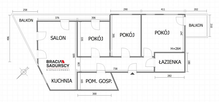 Gotowe do wejścia 81,63 m2, 1 piętro, 2 balkony miniaturka 3