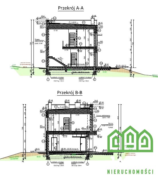 Dom developerski Miedzyń 130/420m2 bliźniak 12.25r miniaturka 6