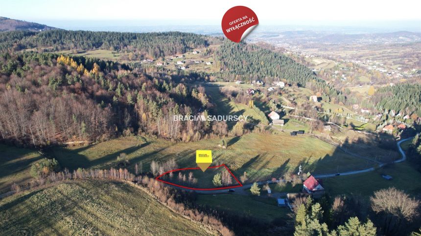 Działka budowlana 17 ar, Poręba gm. Myślenice - zdjęcie 1